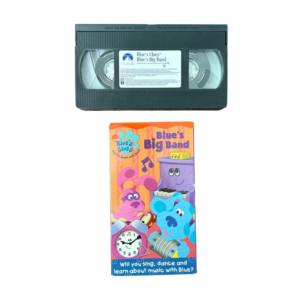 Blues Clues Blues Big Band VHS Tape VINTAGE Works